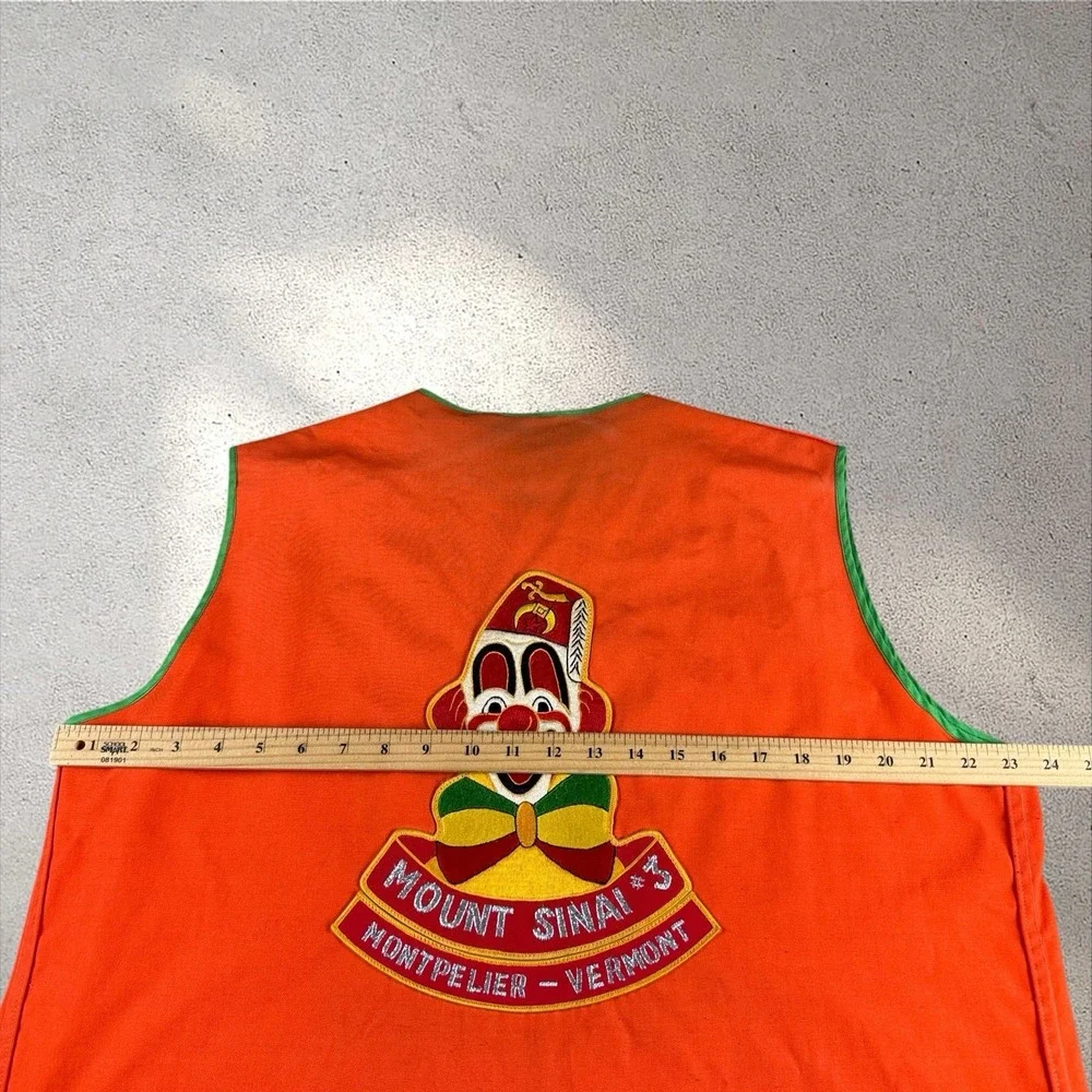 Lot Of 2 Vintage Shriner Clown Vests 70s 80s Montpelier Vermont W/ Pins Mason